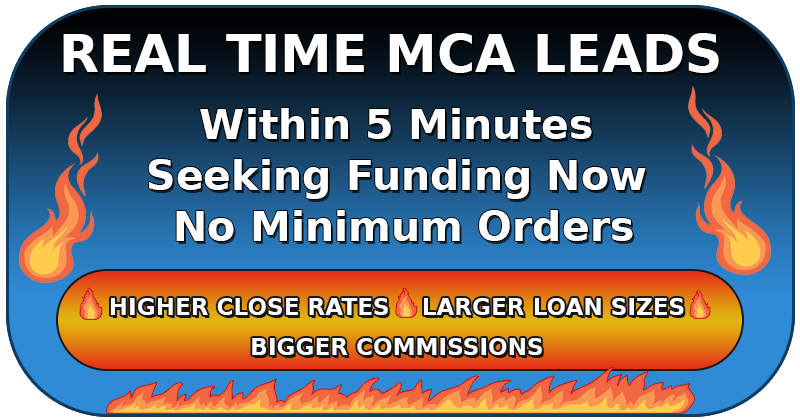Real Time MCA Leads Maximize your business potential by understanding Real Time MCA Leads. Learn how to choose the right merchant cash advance lead provider today.